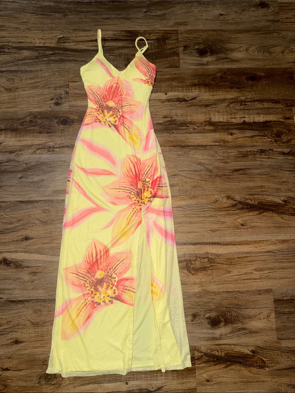 Yellow Floral Maxi Dress